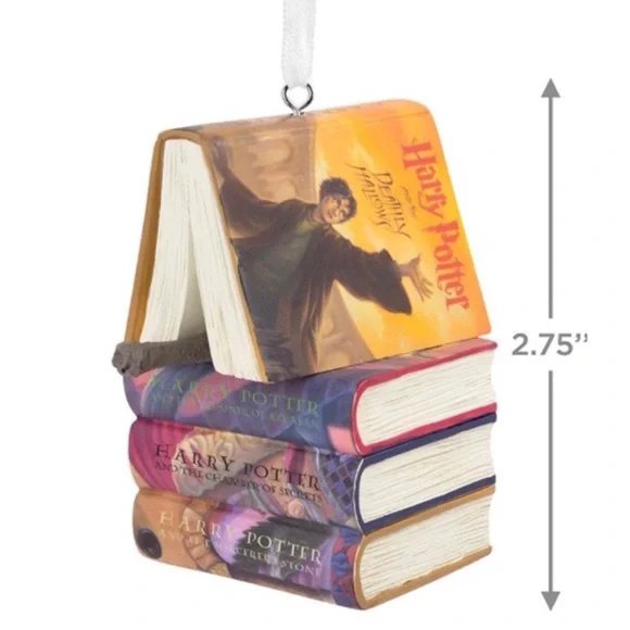 Hallmark Harry Potter Stacked Books with Wand Christmas Ornament (NWT) - Picture 4 of 11